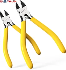 2PCS Wire Cutters Side cutter Cable 6/5" Heavy Duty Cutting pliers Carbide steel