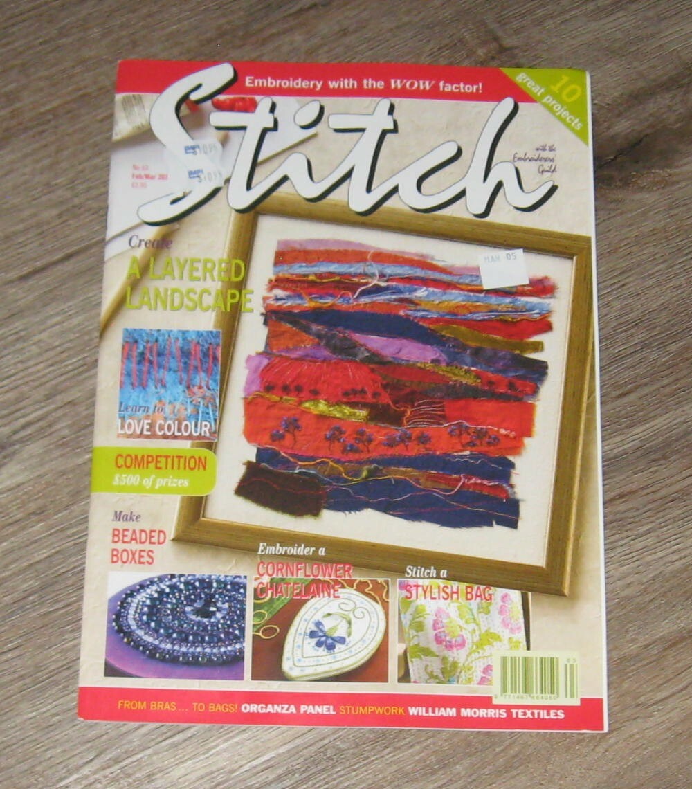 STITCH Embroidery magazine 63 projects Cornflower BOX Dragonfly