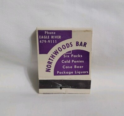 Vintage Northwoods Bar Package Liquor Store Matchbook Advertising Matches Full
