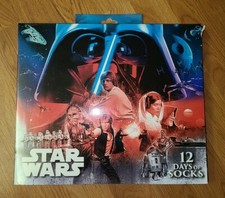 Star Wars 12 Days of Socks Shoe Size 6-12 4 Crew Cut  8 Low Cut Yoda R2D2