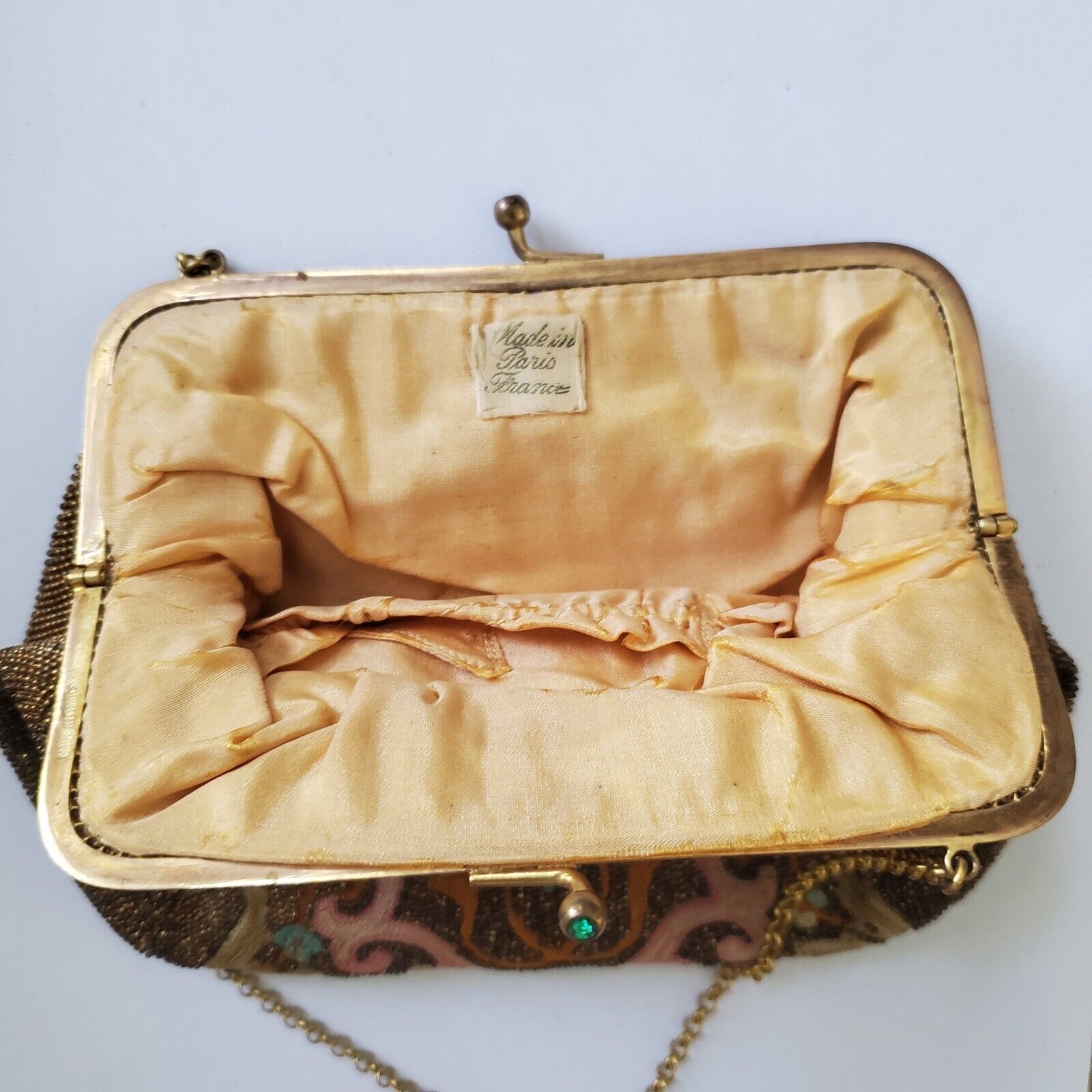 Vintage French Purse Forbidden Stitch Beaded - image 4