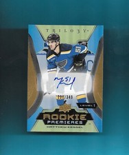MATTHEW KESSEL-ST LOUIS BLUES! 2023-24 UD Trilogy ROOKIE RC AUTO # 125 /349