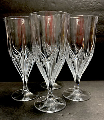 Vntg Crystal Mikasa Mistral Pattern 7 1/4'' Iced Tea Wine Glass 8 Oz