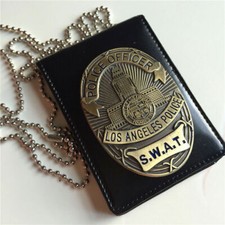 Driver License ID Holder Wallet Metal Police Badge Ornaments Cosplay Prop