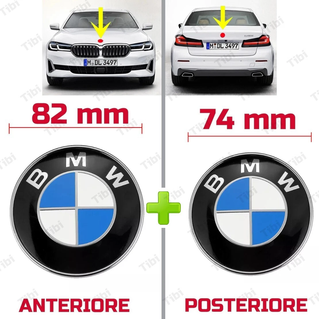 Set Emblema Bmw Msport Nero Laterali + Posteriore - Foto 2