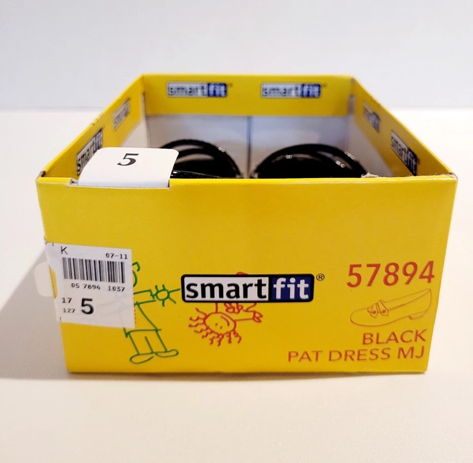 TODDLER MARY JANE DRESS SHOES SZ 5-SMART FIT BLACK COLOR-2 STRAP-NEW IN BOX - Image 2 of 4