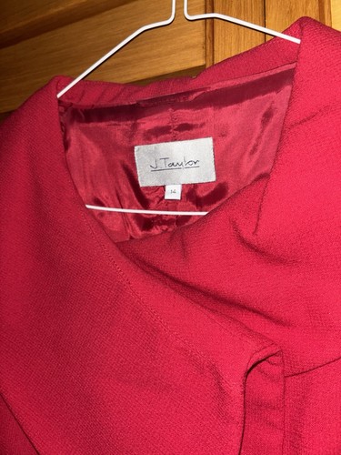 ✨ J Taylor Bright Pink Matching Blazer & Dress Set UK 14 Special Occasion - Picture 7 of 23