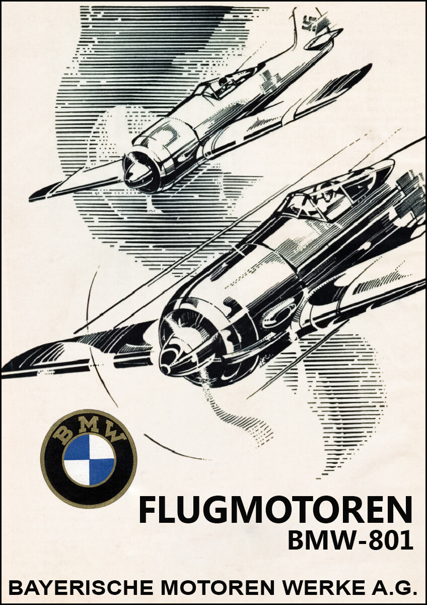 WW2 German BMW Aviation Motor BMW-801 Focke Wolf 190 Luftwaffe Fighter ...