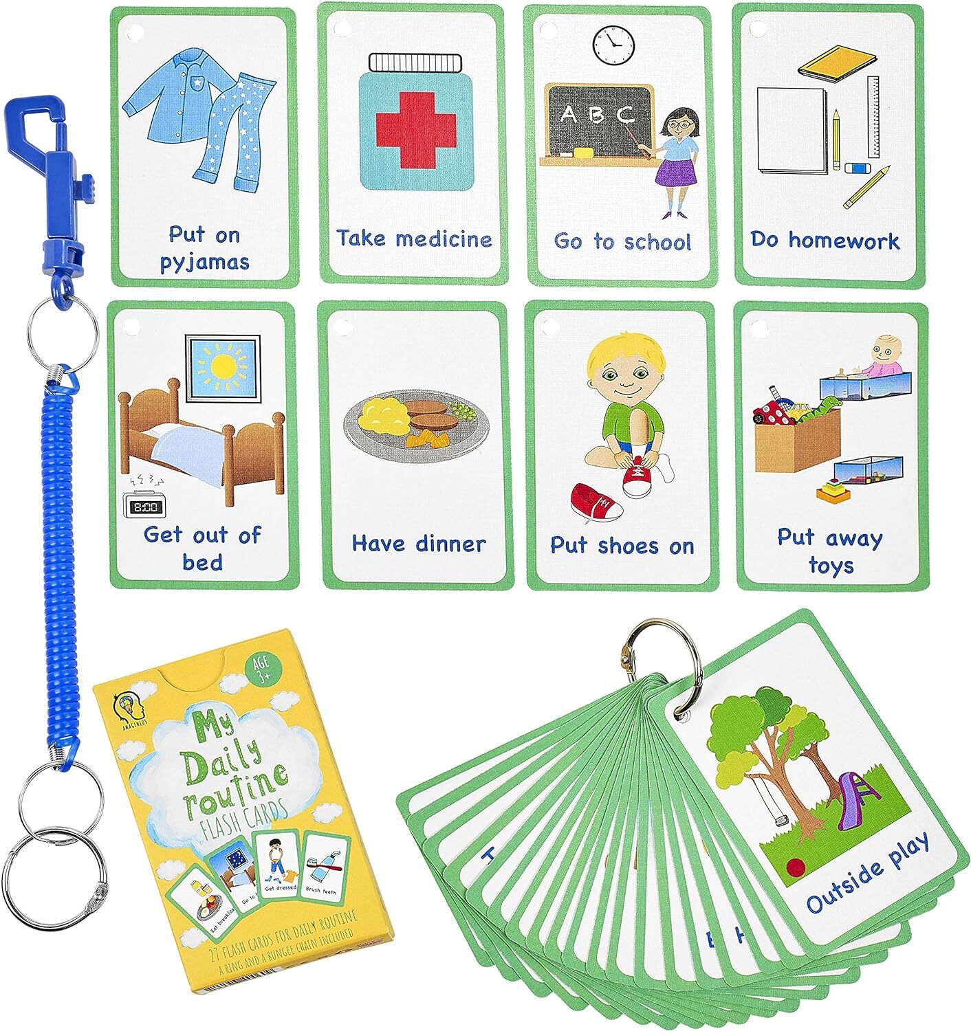 My Daily Routine Cards 27 PECS Flashcards for visual aid Special Ed, Speech