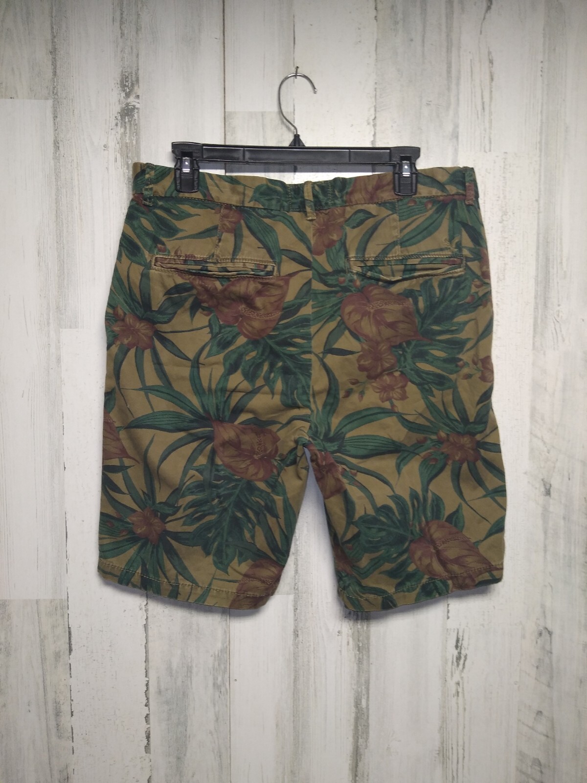 American Eagle Prep Fit Shorts Size 32 Brown Green Floral eBay