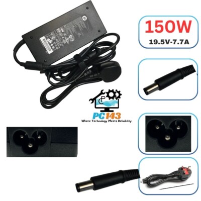 ORIGINAL HP (HPSTNN-CA27) LAPTOP-LADEGERÄT 19,5 V - 7,7A, 150 W MIT STROMLEITUNG