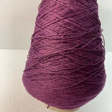 Yarn ConeNew No Label Burgundy Unknown Fiber Lace Pliedapprox 3,350 YardsVintage