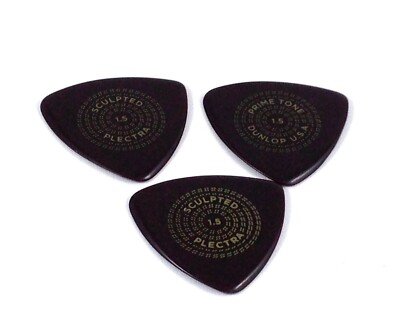 Dunlop Guitar Picks 3 Pack Primetone Tri Triangle Hand Sculpted 1.5mm