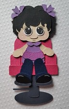 My First Haircut Girl Black Hair. Scrapbook, Card making Paper Piecing