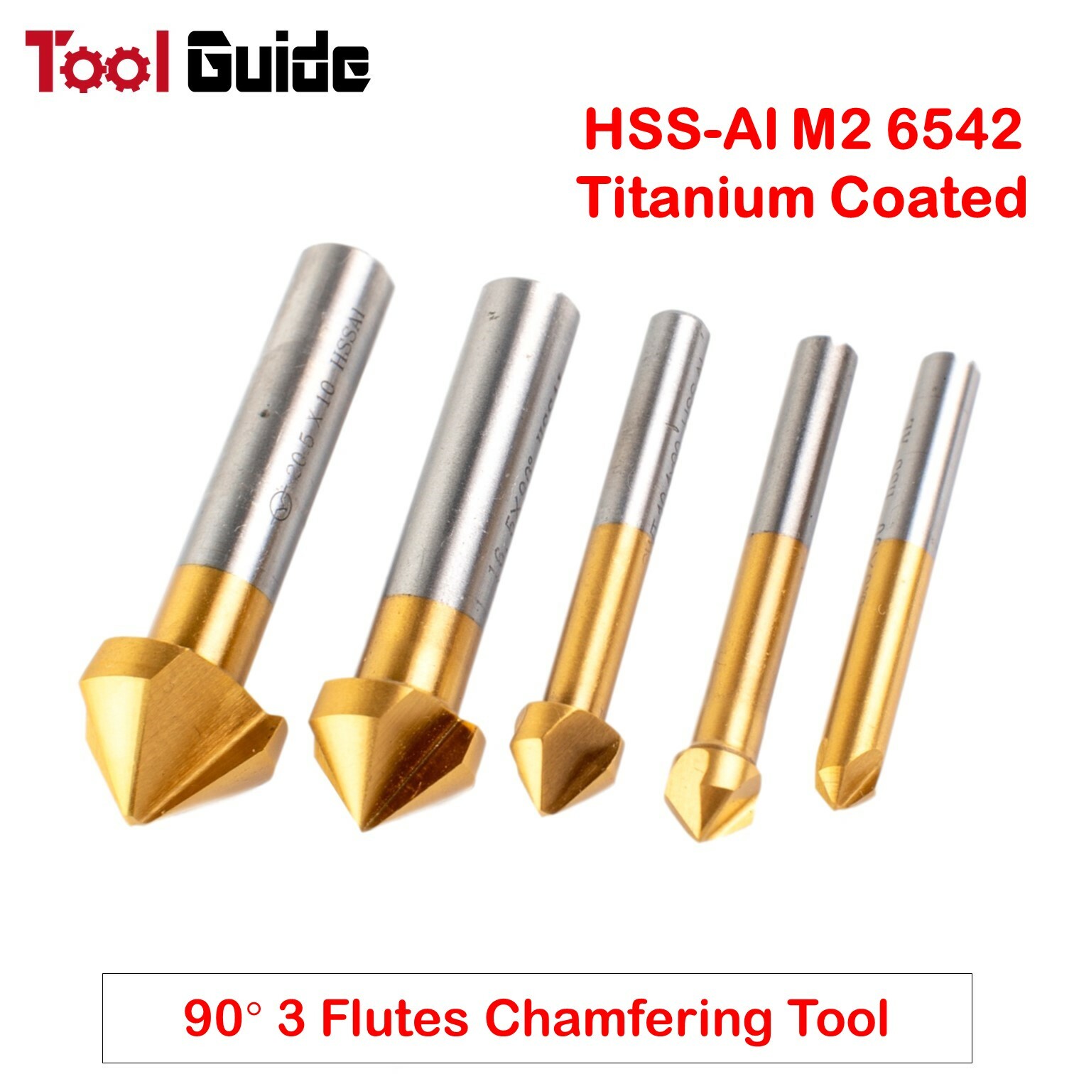 5PC End Milling Cutter 6.420.5mm Deburring Chamfering 3 Countersink
