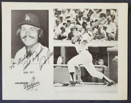Ron Cey Los Angeles Dodgers Autograph 8x10 1970s Official Team Photograph - 第 1/5 張圖片