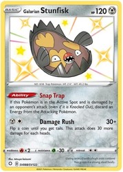 Galarian Stunfisk SV088/SV122 Shining Fates Shiny Vault Shiny Holo Rare