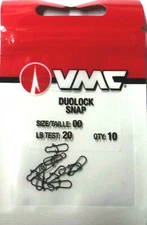 VMC Duolock Snaps - SIX Packs of 10 Snaps - Size 00 - 20 lb Test #DLS#00
