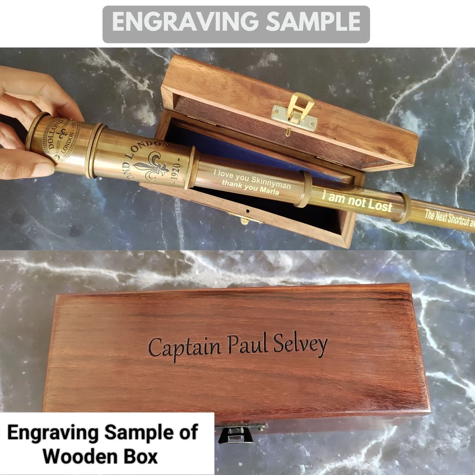 Personalized Telescope,Engraved Spyglass Telescope,Vintage MARINE TELESCOPE Gift - Image 4 of 4