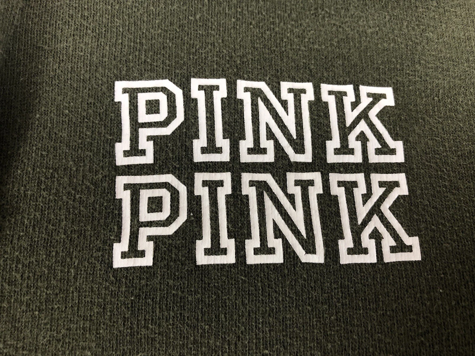 UNDERCOVER Felpa con cappuccio ROSA Victorias Secret donna verde medio pullover logo taschino canguro