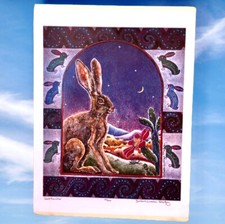 Barbara Nurallah Starkey Signed Rabbit Print JACK THE WISE 29/600 New Mexico