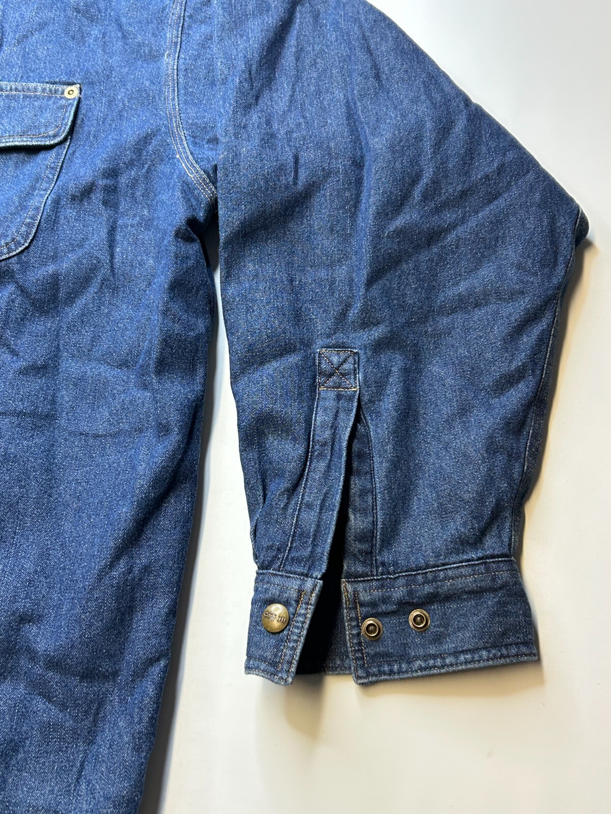 NWT Carhartt Denim Shirt JAC Fleece Lined Size X Large Regular 100% Cotton NWT