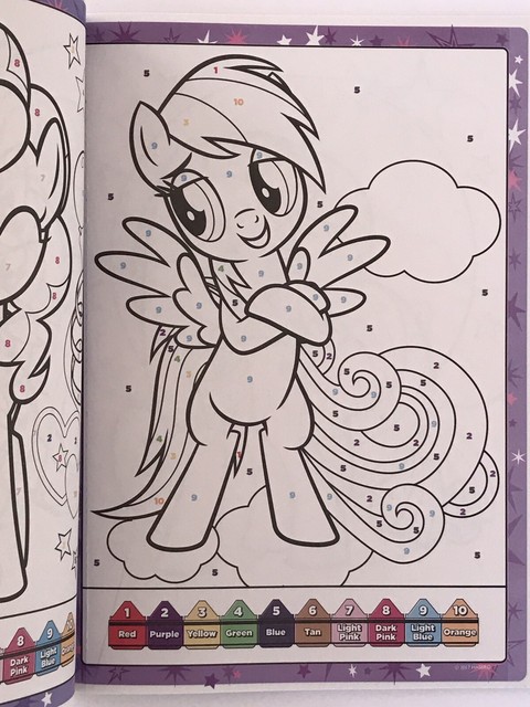 My Little Pony Color by Number Coloring Book & Color Guide + 12 Colored ...