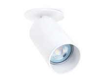 Lungo 1 Round White Adjustable LED Ceiling Recessed Spotlight Downlight GU10 