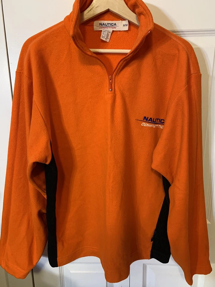 Suéter pulôver de lã vintage masculino competição náutica tamanho M 1/4 zíper - Imagem 3 de 4