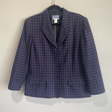 Vintage 90  s Pendleton 100 Virgin Wool Plaid Blazer - Size 16