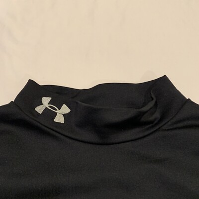Under Armour Cold Gear Fitted Mock Turtleneck Base Layer Black YLG