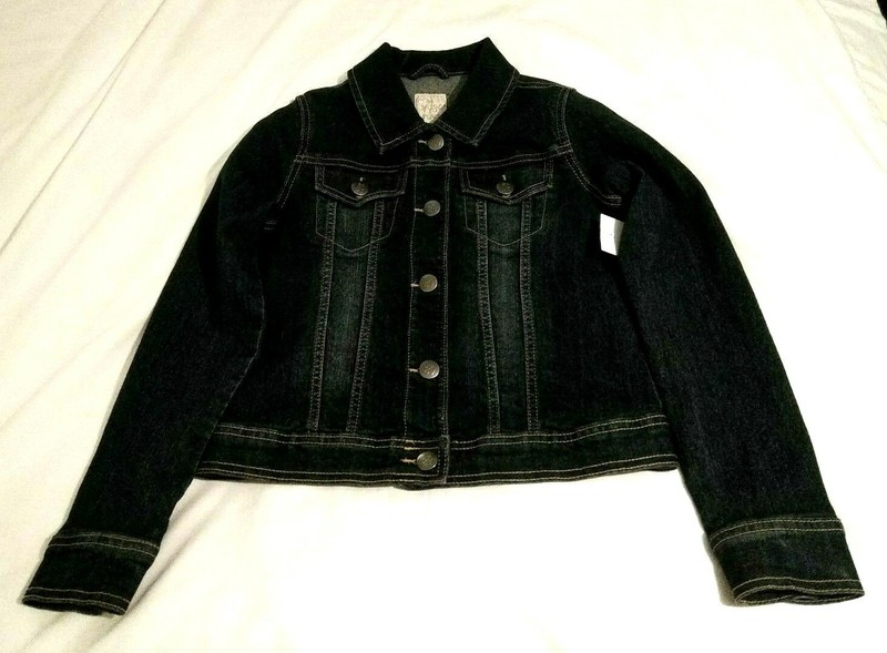  Place Jean Jacket Girls Size L (10/12) Color Blue  NWT