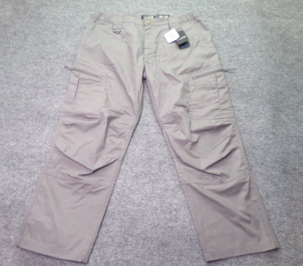 LAPG Mens Atlas Tactical Pants Gray 40x30 Ripstop Cargo Workwear