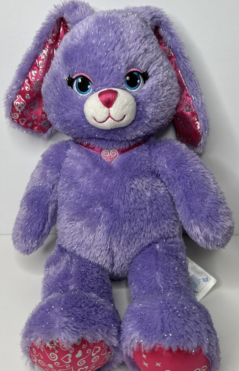 Build A Bear Purple Pawrincess Bunny Sparkly Princess Themed 17in