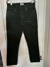 Gap Vintage High Rise Vintage Slim Green Corduroy Pants 32/12R