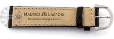 Uhrenarmband Maurice Lacroix Dornschließe Leder geprägt schwarz 19mm 20mm NEU