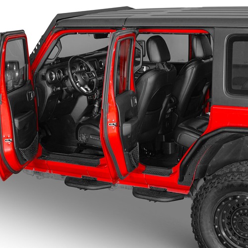 Hooke Road 4 piezas peldaños de aro laterales con ajuste desde 1941 Jeep Wrangler JL 4 puertas 18-25 - Imagen 3 de 14