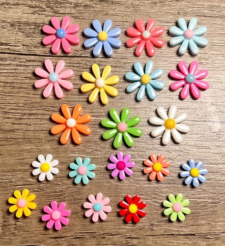 8pc COLORFUL DAISY FLOWER Shoe Charms FOR CROCS - Picture 2 of 5