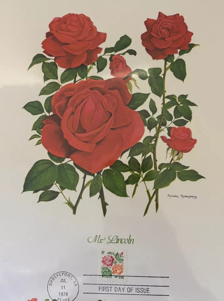 1978 Fleetwood First Day Cover Folio Kristin Rosenberg Poetry of Roses Britain - Image 4 of 4