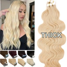 Seamless PU Tape In Skin Weft 100 Real Remy Virgin Human Hair Extensions 60PCS