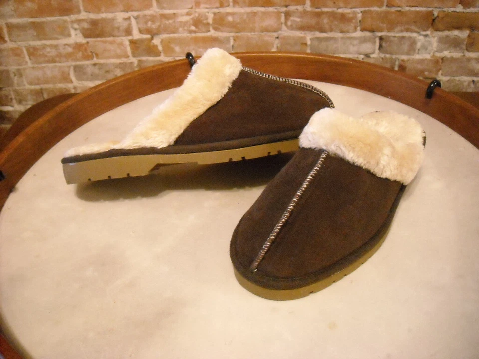 Zapatilla de mula Sporto Jasmine marrón oscuro de gamuza y piel sintética NUEVO Foto 3 de 3