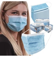 Salon World Safety Bulk 3 Boxes (150 Masks) 3 Layer Disposable Face Masks
