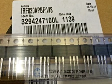 25 Pieces | IRF820 Mosfet N-Channel 500V 2.5 Amp New Original VISHAY