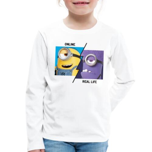 Minions Stuart Online Vs. T-shirt à manches longues pour enfants Real Life - Photo 1/6
