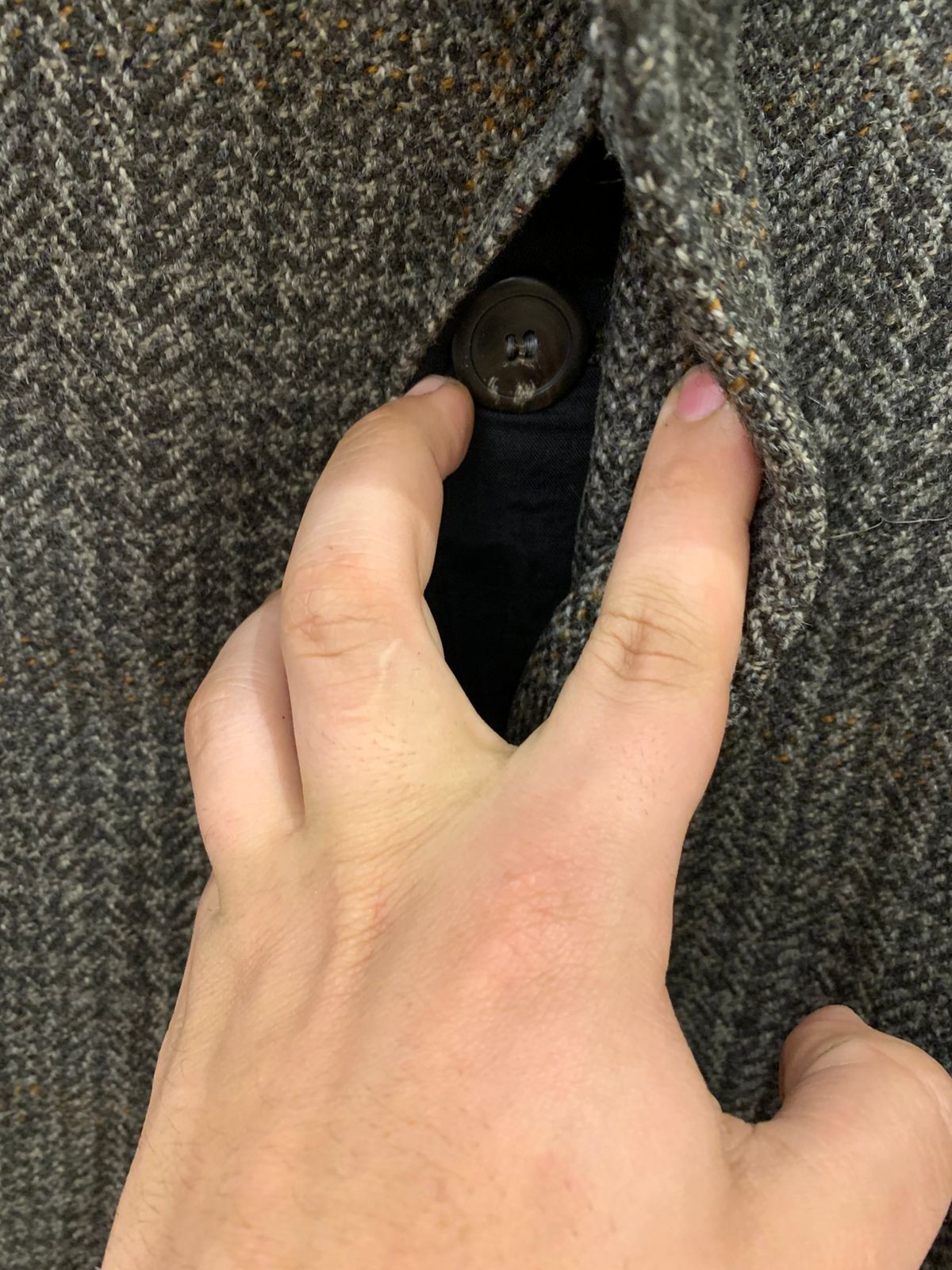 1970s Vintage pure wool Tweed glen check classic raglan over coat 48R XL image 7