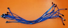                  Lot of 10  23"-27" Blue SATA Drive Cables Straight to Right Angle