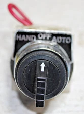 Square D 9001 3 Position HOA Selector Switch w/ legand plate and 9001ka1 contact