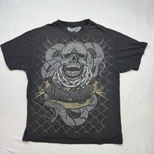 Hybrid Tee Sz L 21x28 Faded Skull Snake Cage ...