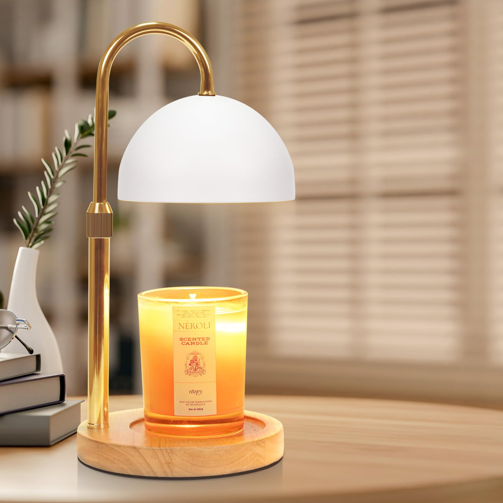 Candle Warmer Lamp with Timer Dimmer Adjustable Height for Jar Candles-image