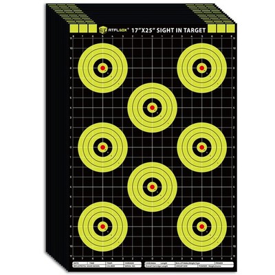 Atflbox Sight in Shooting Range Paper Target, 17X25 17X25'', Green and Black 